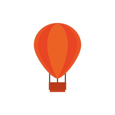 Beyaz arkaplanda sıcak hava balonu Avustralya simgesi