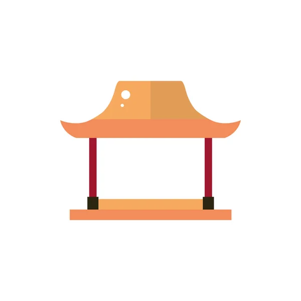 Arquitectura torii puerta tradicional japan icono — Vector de stock