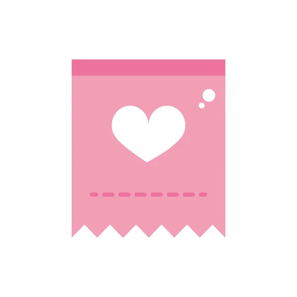 Щасливий день валентинки купон серце любов папір рожевий дизайн — стоковий вектор