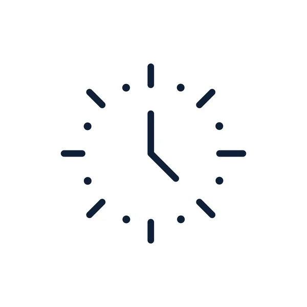 Ώρα ρολόι ώρα γραμμική σχεδίαση — Διανυσματικό Αρχείο