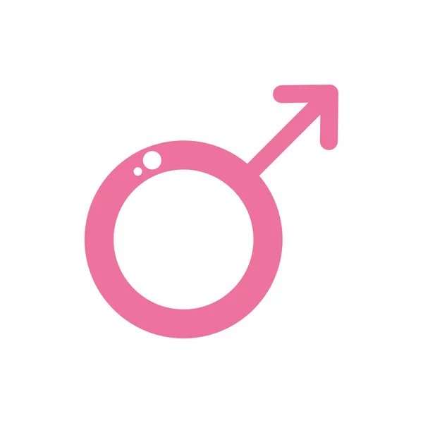 Gelukkig Valentijnsdag vrouwelijk geslacht symbool pictogram roze ontwerp — Stockvector