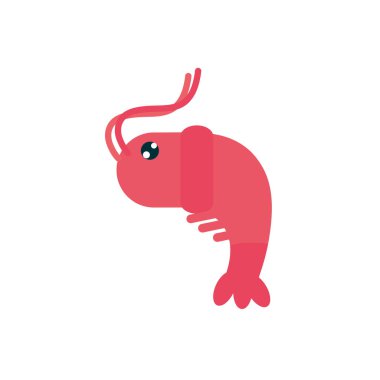 Deniz yaşamı, karides kabuklu çizgi film deniz hayvanı