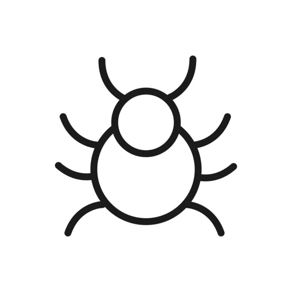 Matelas acarien insecte textile mou confortable design linéaire — Image vectorielle