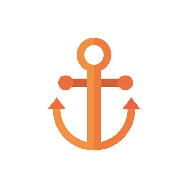 Marine life, anchor cartoon sea nautical symbol — Stock Vector