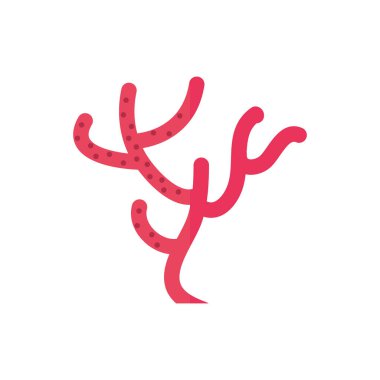 Deniz yaşamı, mercan botanik karikatür deniz hayvanı