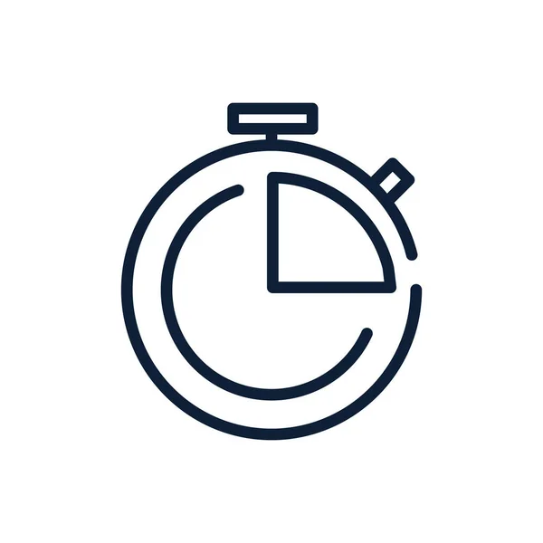 Chronomètre temps rapide horloge conception linéaire — Image vectorielle