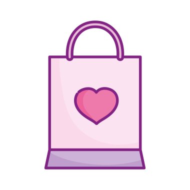 happy valentines day, shopping bag heart love celebration