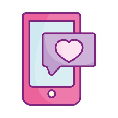 Sevgililer günün kutlu olsun, akıllı telefon konuşması baloncuk mesajı aşkım.