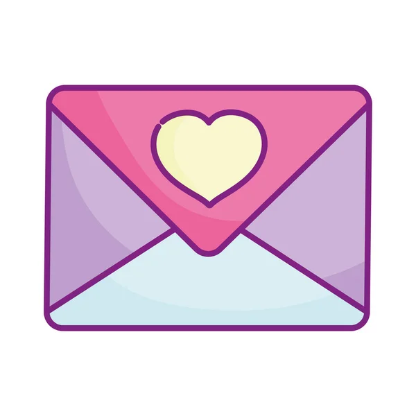 Happy valentines jour, l'enveloppe postale carte de lettre amour — Image vectorielle