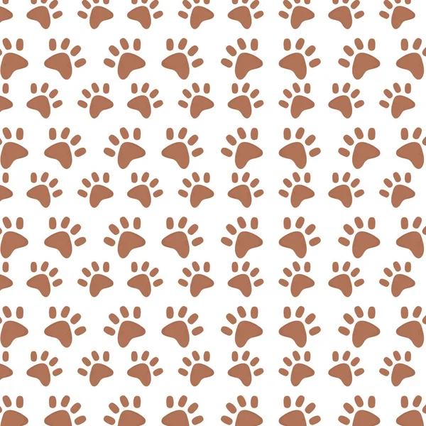 Background paw animal decoration pattern — Stock Vector