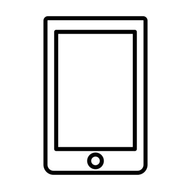 smartphone device technology cartoon icon thick line