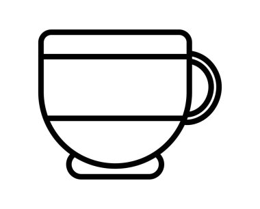 coffee cup aroma beverage cartoon icon thick line
