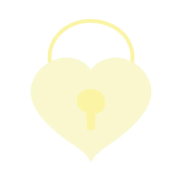 幸せなバレンタインデーかわいい南京錠型のハートロマンチックな — ストックベクタ