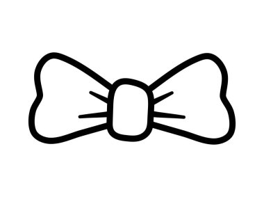 bow tie accessory fashion icon thick line