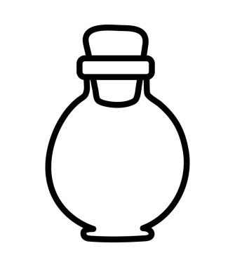 jar glass with cork empty icon thick line