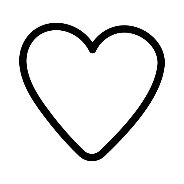 Happy valentines day, heart love romantic icon thick line — Stock Vector
