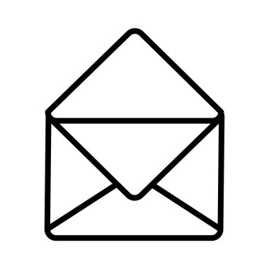 zarf e- posta iletisi mektup yazma simgesi kalınlığında satır