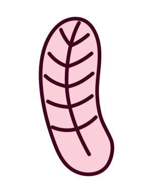 Pembe yapraklı bitki örtüsü.