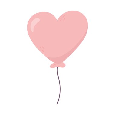 Dekoratif balon şeklinde kalp kutlaması