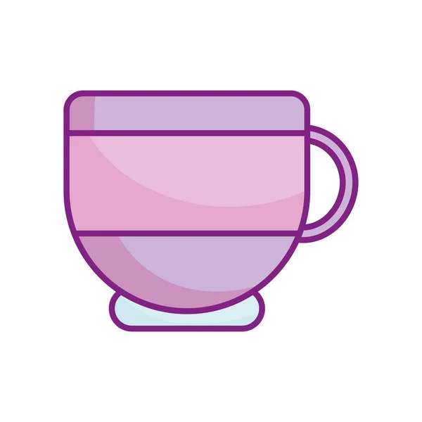 Café xícara aroma bebida desenho animado ícone — Vetor de Stock
