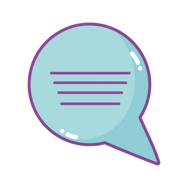 Tal bubbla komisk talk chatt ikon — Stock vektor