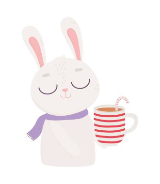 Sevgililer günün kutlu olsun, tatlı tavşancık. Çikolatalı ve bastonlu şeker.