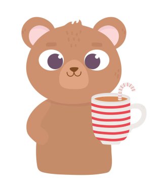 Sevgililer günün kutlu olsun, şeker kamışlı ve çikolatalı şirin ayı.