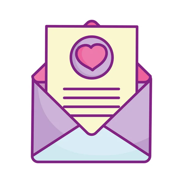 Glad Alla hjärtans dag, brev brev brevkort kärlek — Stock vektor