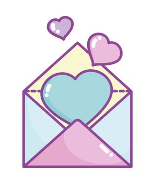 Sevgililer günün kutlu olsun, kalpli zarf mesajı aşk romantizmi