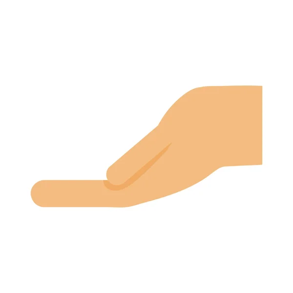 Human hand help support gesture icon — Stok Vektör