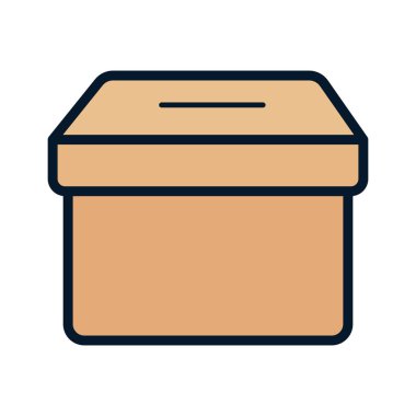 Bağış yapmak için yuvası olan kutu.