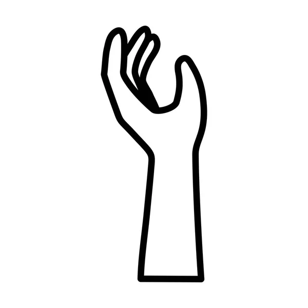 Hand mit Unterstützung Geste Icon Design — Stockvektor