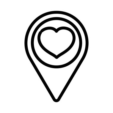 Sevgililer günün kutlu olsun, işaretli yer aşk dolu kalp tutkusu kalın çizgi