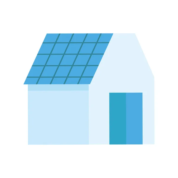 Écologie maison renouvelable avec panneau solaire — Image vectorielle