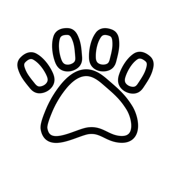 Pet paw print animal icon design — Stock Vector