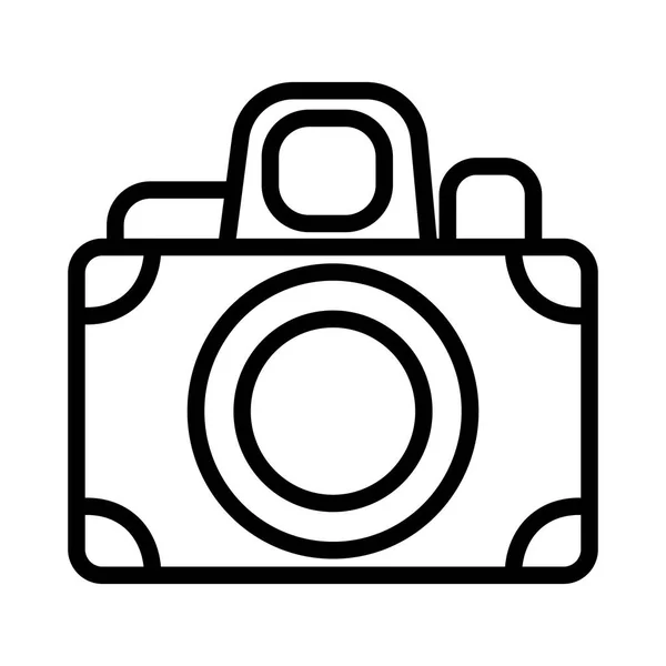 Foto cámara de icono de línea gruesa — Vector de stock