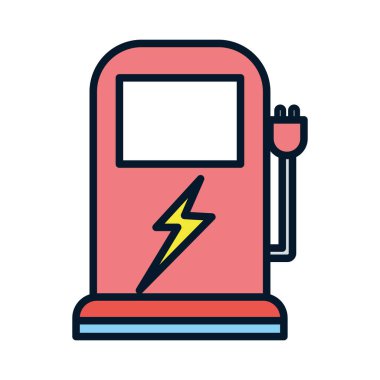 pompa istasyonu elektrik ekoloji ortamı simgesi