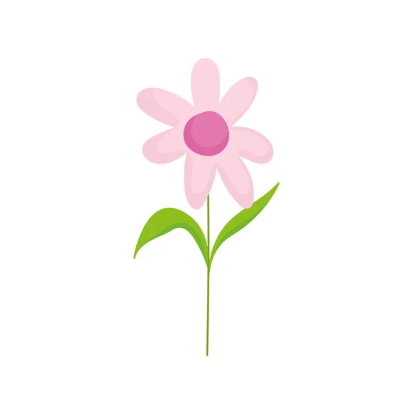 Flower stem leaves foliage decoration icon — Stok Vektör