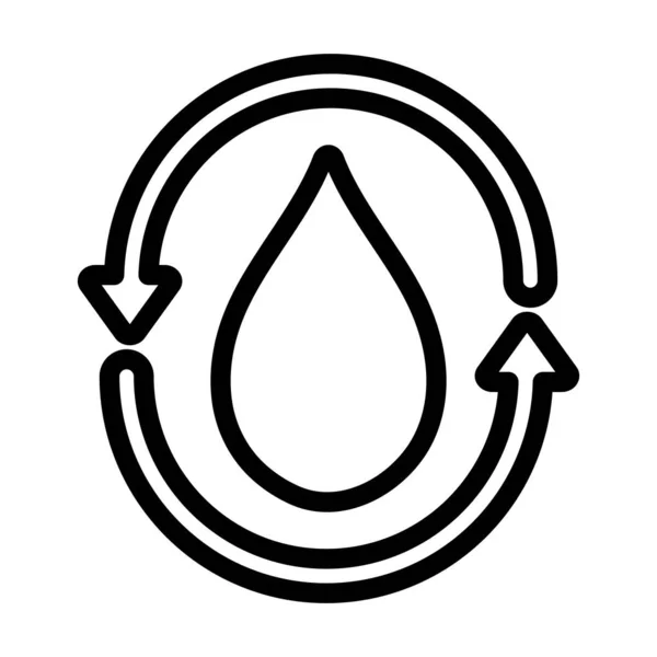 Water drop liquid save ecology environment icon — Stock vektor