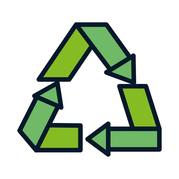 Ökológiai környezet újrahasznosítása megújuló ikon — Stock Vector