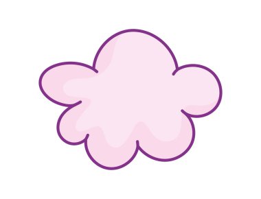pink cloud weather icon design on white background