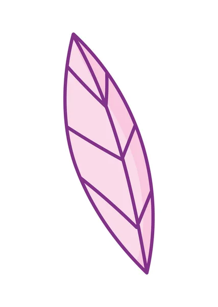 Pink leaf foliage botanical ecology nature icon — Wektor stockowy