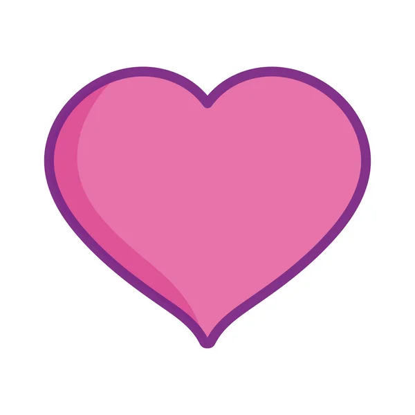 Feliz día de San Valentín, corazón rosa amor dibujos animados románticos — Vector de stock