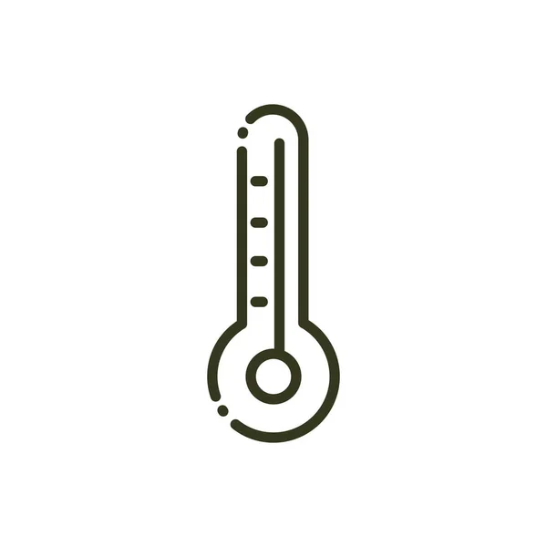 Thermometer temperature hot or cold nature line design — Image vectorielle