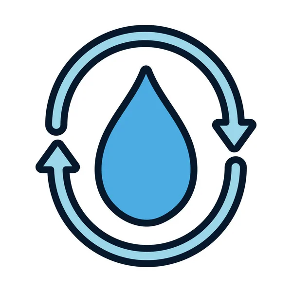 Water drop liquid save ecology environment icon — Archivo Imágenes Vectoriales