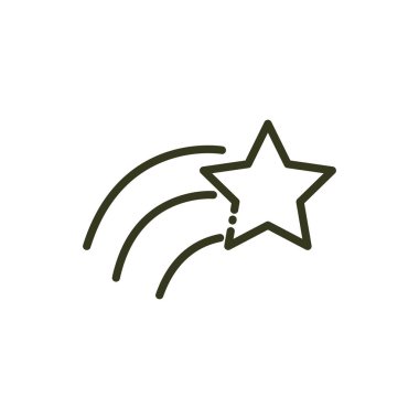 shooting star sky nature line design