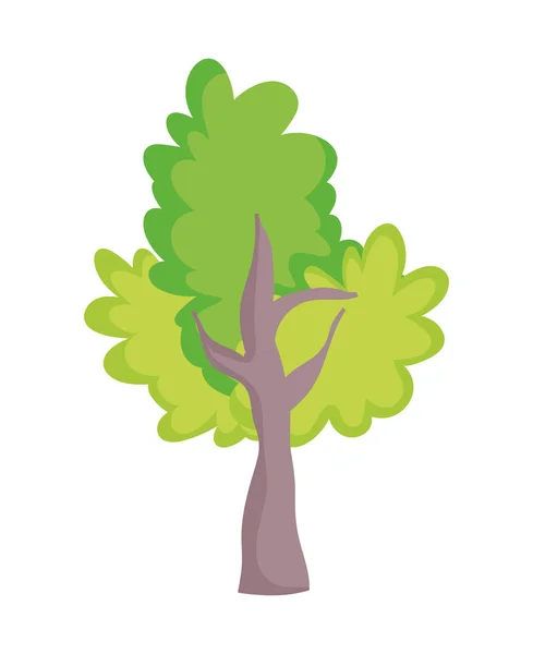 Grönska träd lövverk natur ekologi ikon — Stock vektor
