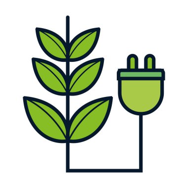 energy plant electricity power ecology environment icon