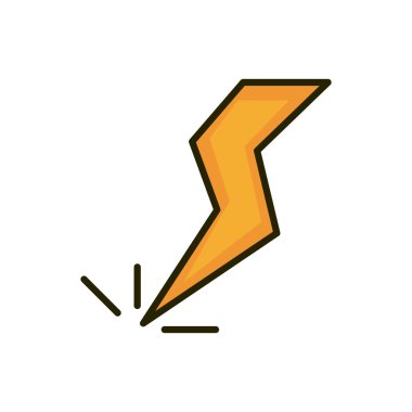 Şimşek gücü enerji fırtınası doğa çizimi