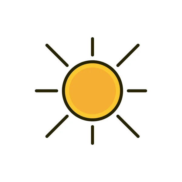 Hot sun summer weather nature drawing — 图库矢量图片